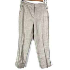 J Crew Easy Pant Linen Elastic Waist Work Wear 2P